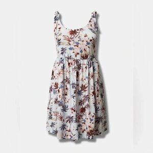 COPY - Torrid Mini Cotton Tropical Print Dress Size 2